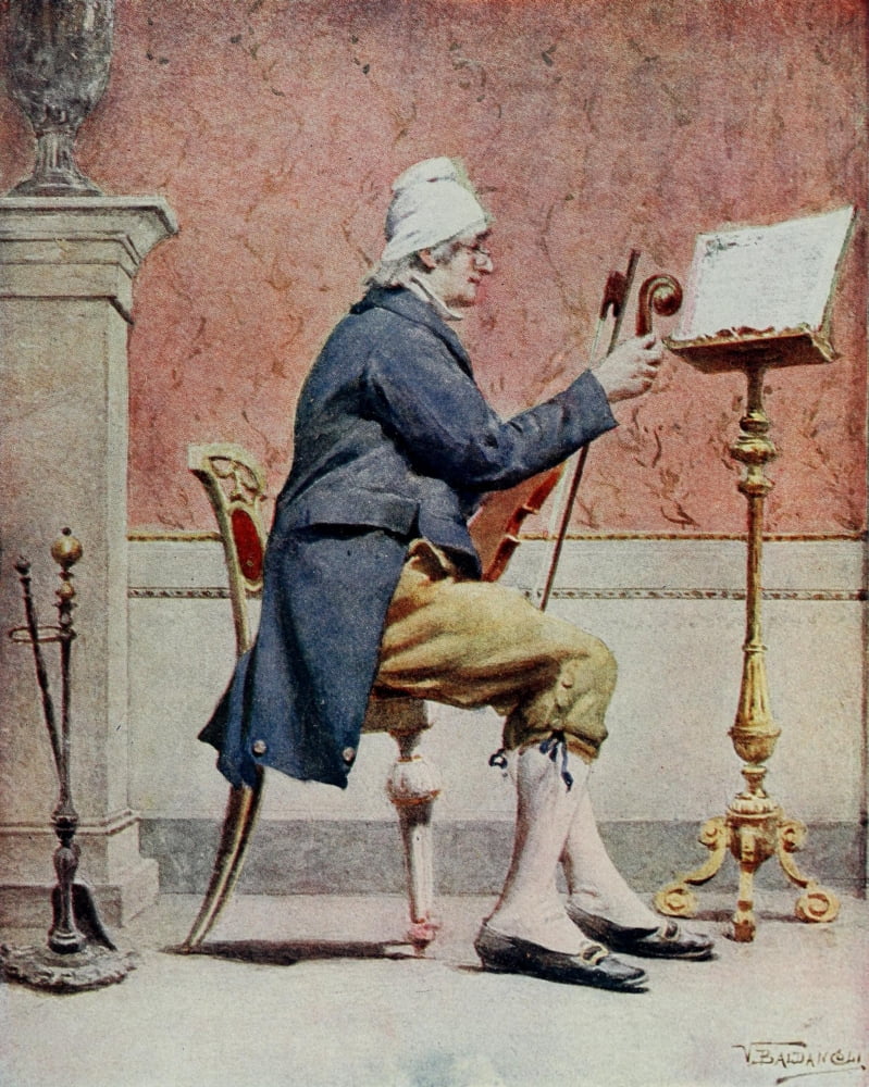 Appletons The Old Musician Canvas Art - V Baldancoli (18 x 24)