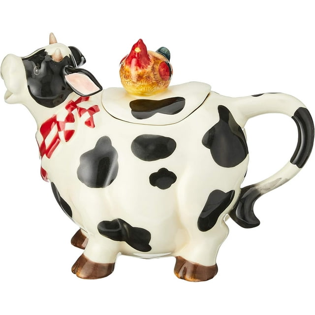 Appletree Design Barn Yard Cow Teapot, 6 3/4-Inch - Walmart.com