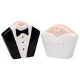 thumbnail image 1 of Appletree Design The Perfect Wedding Tuxedo and Gown Salt and Pepper Set, 2-1/4-Inch, 1 of 3