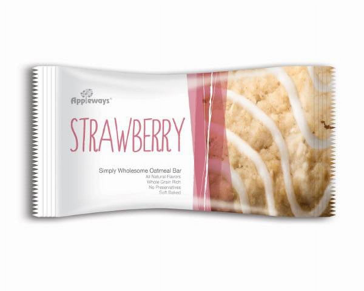 Appleways 1.2 oz Simply Wholesome Oatmeal Bars, Strawberry, 216 ct