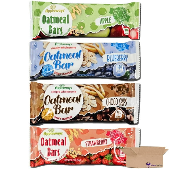 Appleways Oatmeal Bar Value Pack | 1.2 Ounce | Pack of 24 (Variety Pack)
