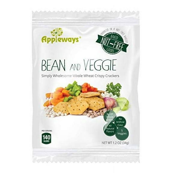 Appleways Whole Grain Veggie Crackers, 24 Ct