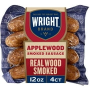 Wright Brand Applewood Smoked Dinner Sausage, 12 oz, 4 Count