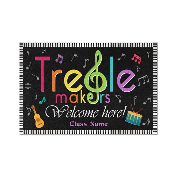 Appli Music Classroom Poster Treble makers welcome here Poster/Canvas Art Picture Home Decor Class Decoration Gift For Teacher Students Kids Gift For Back To School Day Wall Hangings