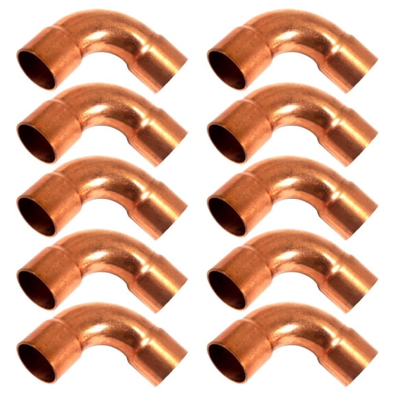 Appli Parts AP-C034LB10 3/4 90 Degree Elbow Long Turn Copper pipe fittings CxC Sweat connections for refrigeration, air conditioning and plumbing applications ACR and Type L copper pipe (10 x Bag)