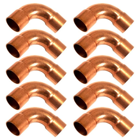 Appli Parts AP-C034LB10 3/4 90 Degree Elbow Long Turn Copper pipe fittings CxC Sweat connections for refrigeration, air conditioning and plumbing applications ACR and Type L copper pipe (10 x Bag)