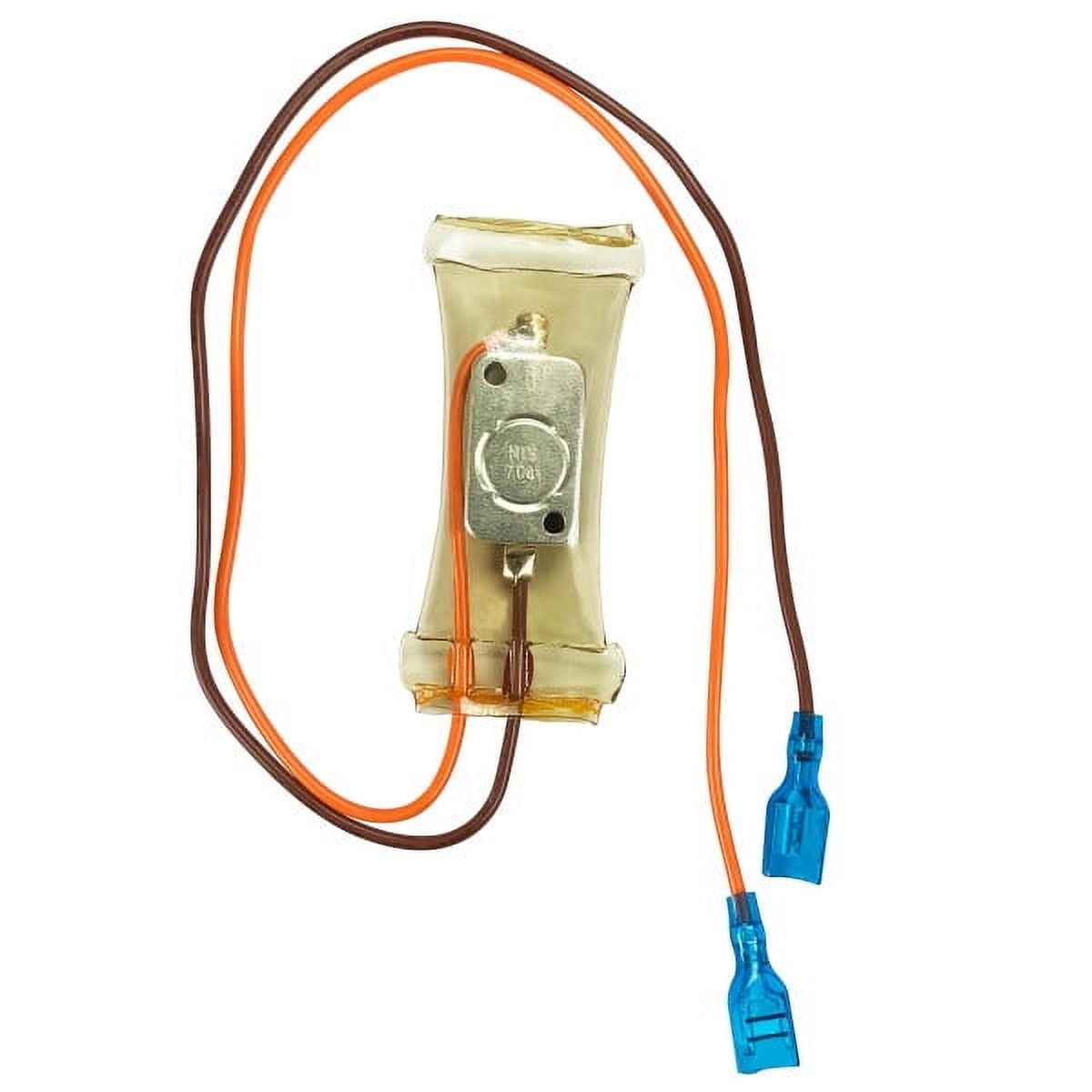 Appli Parts APBT-S8835 Bimetal Thermostat 2 Wire, Open 59 F and Close 32 F, orange and brown colored wires, Reference: BIM-8835 RO40504 Thermodisc