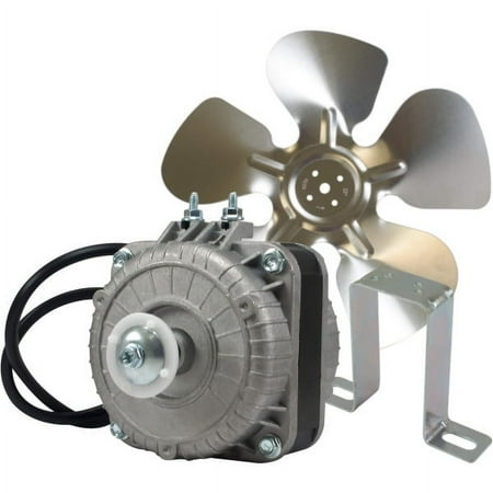 Appli Parts APFM-71E 7W Condenser and Evaporator Fan Motor 115V 60Hz 0.55A, Includes 8in Aluminum Fan Blade and Mounting Base, Universal Replacement for Commercial Refrigeration Units