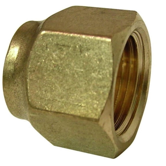Appli Parts APFN-14 1/4 in Flare short brass flared fittings for use with copper, brass, aluminum, or steel tubing in gas line plumbing and hvac applications