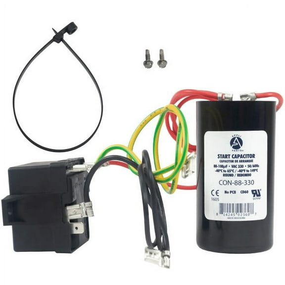 Appli Parts APHS-1 1 to 3 TON Hard Start kit 208-244 V, 1 Ph for air conditioner includes Capacitor 88-108mfd 330V and Potential Relay for Air Conditioner scroll and reciprocating compressors