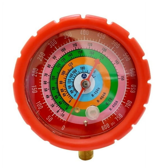 Appli Parts APMG-GA3H High Side 1/4 SAE R134,R22,R404,R410 Analog Manifold Gauge, Pressure psi Scale, Temperature Fahrenheit Scale