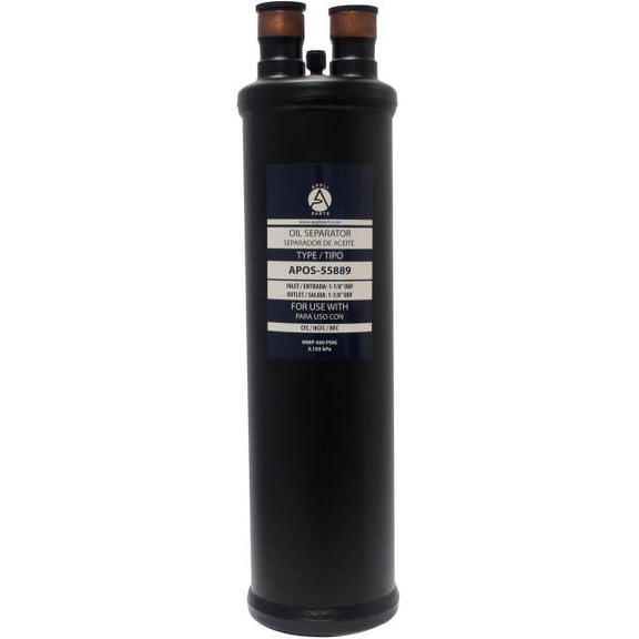 Appli Parts APOS-55889 1-1/8 in ODF Oil Separator, compatible with CFC,HCFC,HFC,R22,R407C,R502,R134a,R404A,R507, Working temperature 14 F to 266 F