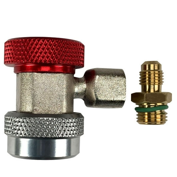 Appli Parts APQC-134H Quick Coupler R-134a High for Automotive Air Conditioning Charging and Service Red 1/4 in Bronze Adapter