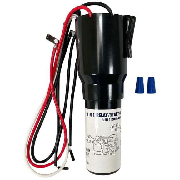 Appli Parts APTO-410 1/4 to 1/3 Hp, 115 V, 3 in 1 Solid State Hard Start Relay, Capacitor and Overload for compressors Certified UL SA44719