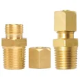 thumbnail image 1 of Appli Parts Apwf-100Bc 1/4 In Brass Compression Fitting Reduction Coupling For I, 1 of 6