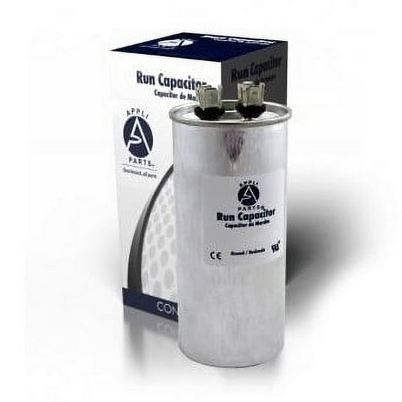 Appli Parts Run Capacitor for ac 30 Mfd uF (microfarads) 370VAC CBB65 Round Universal fit for hvac and other applications in High in Wide CON-30-370-R