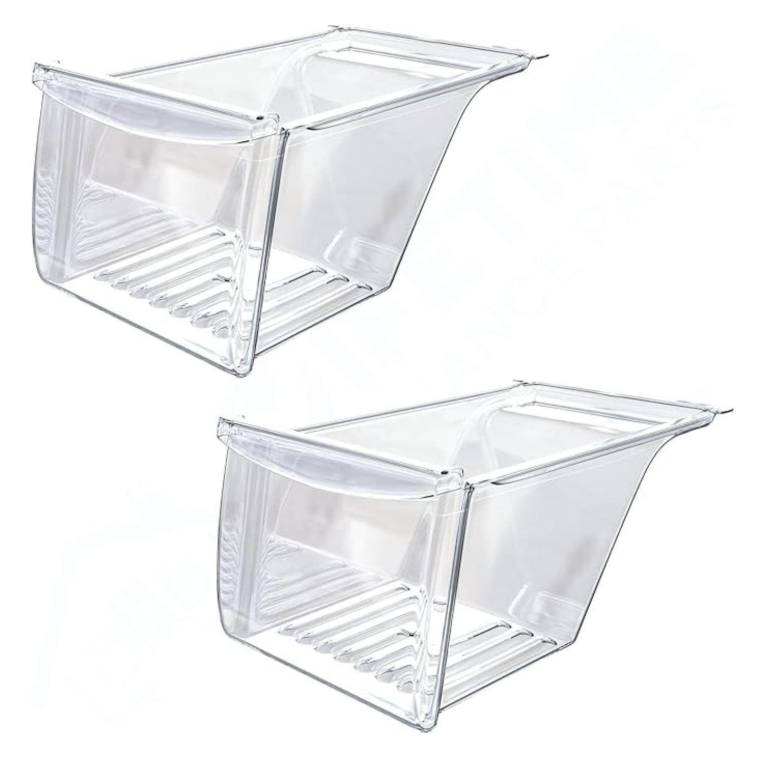 Appliance 2 x 240337103 Crisper Bin Compatible with Refrigerator Shelf | Fridge Drawer | Refrigerator Parts - 240337100, AP2115741, 240323007