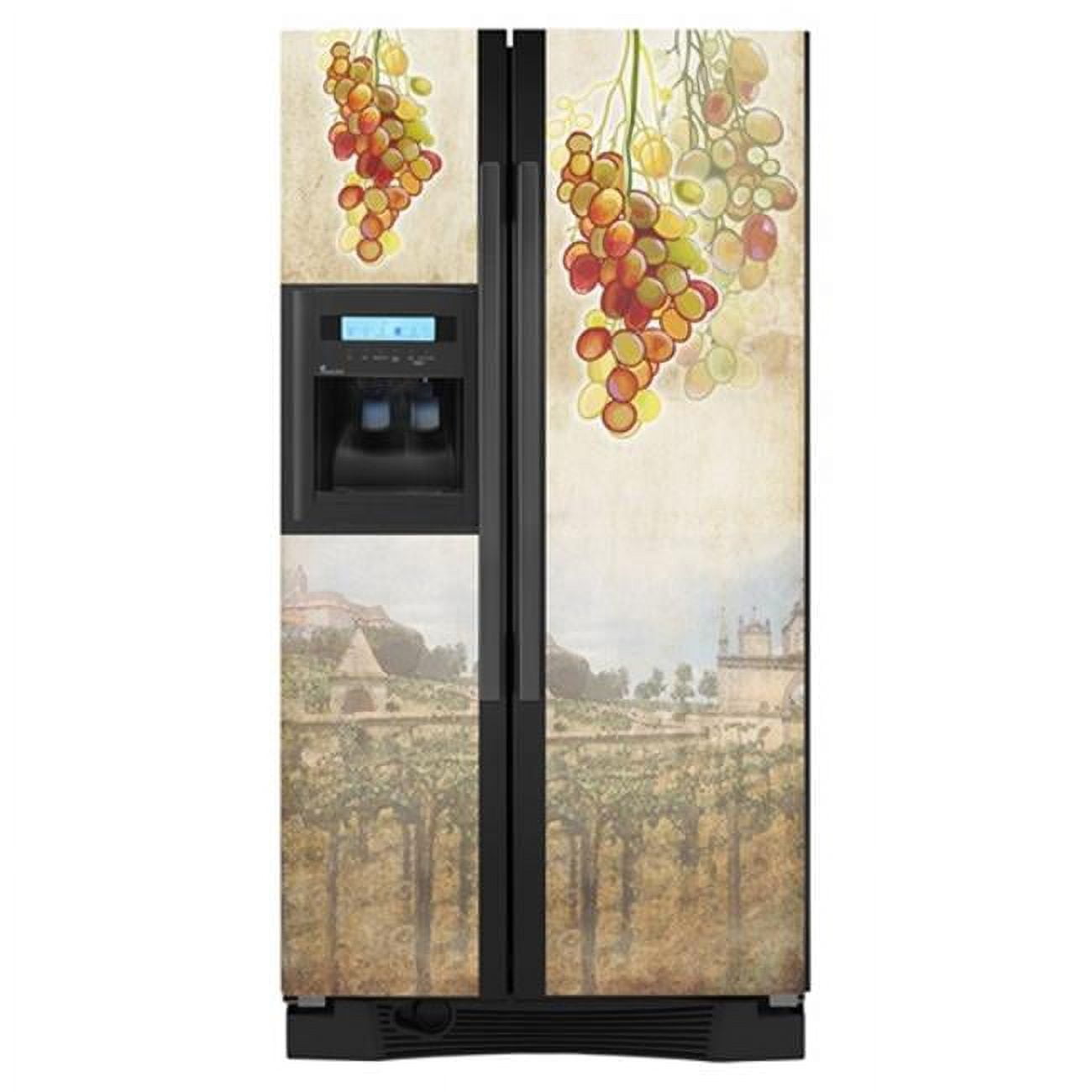 Appliance Art 10073 Tuscan Grapes Fridge Front Refrigerator Cover Panel -  Side by Side 