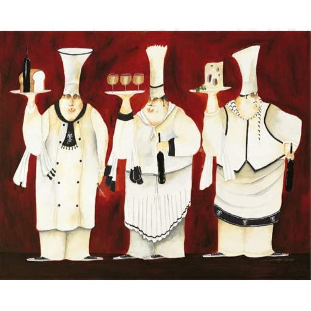 Appliance Art Dishwasher Cover, Three Chefs from Jennifer Garant Collection