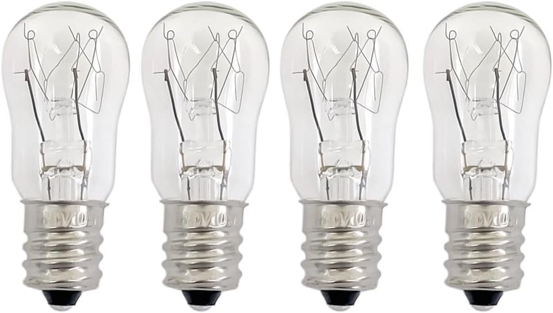 Appliance Clear Light WE05X20431 Dryer Drum Replacement Bulbs,120V/15W/E12,Dryer Light Bulb Compatible with GE & Hotpoint Dryers, 4-Pack