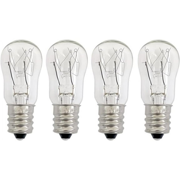 Appliance Clear Light WE05X20431 Dryer Drum Replacement Bulbs,120V/15W/E12,Dryer Light Bulb Compatible with GE & Hotpoint Dryers, 4-Pack