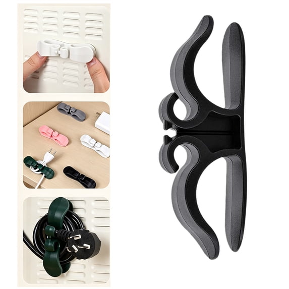 Appliance Cord Organizer Self Adhesive Cord Wrapper 1.2X3.75 Inch Stick On Cable Holder for Air Fryer Pressure Cooker Blender Coffee Maker Kitchen Small Appliance Wire Arrangement Storage Rack,Black