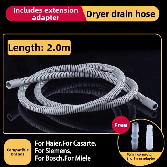 Appliance Drain Tube Drain Pipe Extension Dryer Water Discharge 2m As Shown Versatile Drainage Pipe For Laundry
