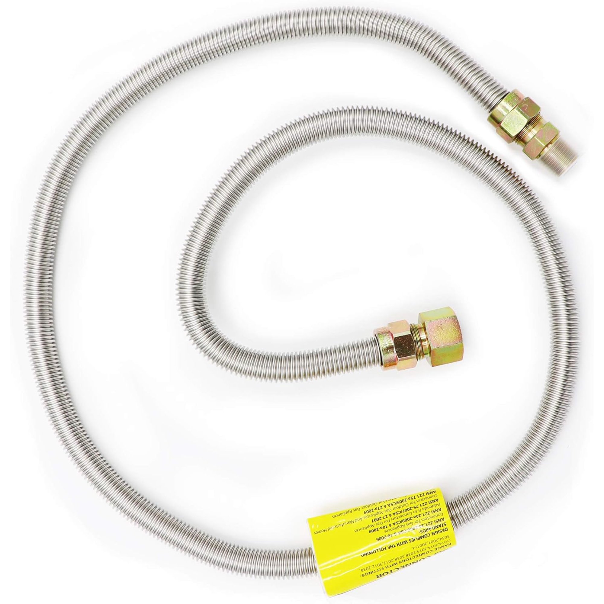Appliance Pros 1/2 I/D, 5/8 O/D Gas Stove Flexible Hose Gas Line, Braided  Stainless Steel, Fit Most Range and Grill Models 1/2 MIP x 3/4 FIP, 60 inch  - Walmart.com
