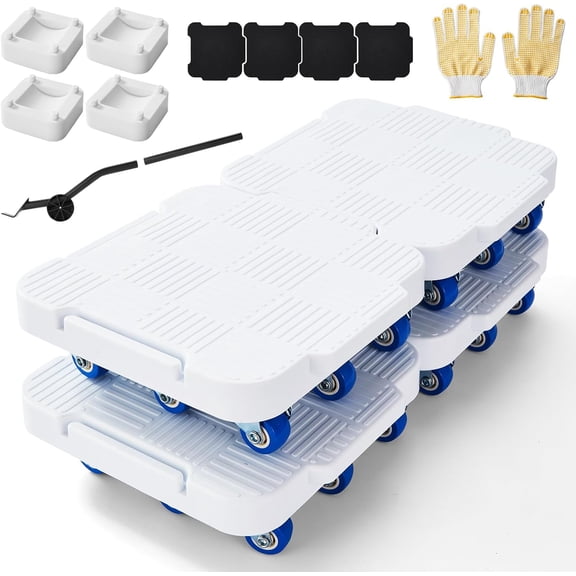 Appliance Rollers, Furniture SlidersTool Set,360 Rotation Furniture Dolly Heavy Duty,4 Packs Moving Dolly Connectable,Maximum Load 1000 Lbs, for Moving Refrigerator, Sofa and Others