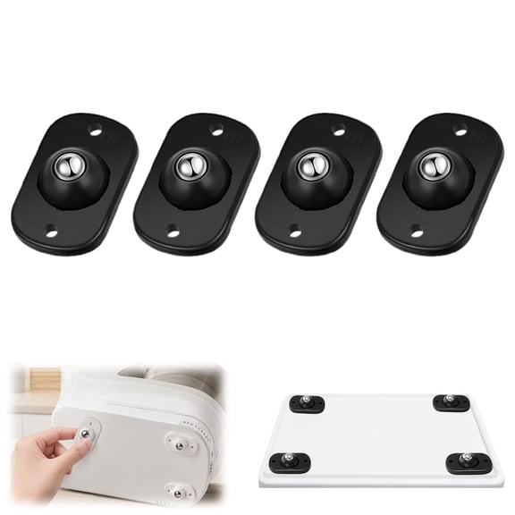 Appliance Slider, Self Adhesive Caster Wheels, 360° Swivel Small Casters for Coffee Maker Air Fryer, Countertop Sliding for Kitchen Appliances(White,4PCS)