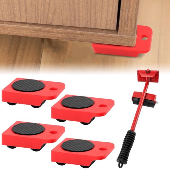 Appliance Sliders, Scratch-Free Laborsaving Moving Operation, for Refrigerator Washing Machine Couch Appliance Relocation, Paired with Non-Marking Lifting Lever, Wear-Resistant