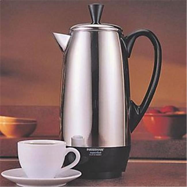 Farberware 12-Cup Black and Silver Stainless Steel Percolator