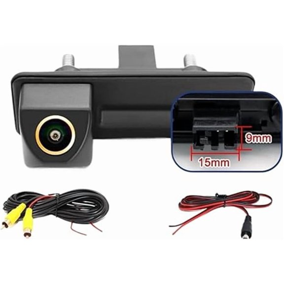 Applicable to AHD 1080P 180 Degree Car Reverse Camera Compatible For Audi A1 A3 A4 Vehicl Compatible For VW Skoda Octavia A5 A7 3 Superb Rapid Yeti Fabia 2 Roomster(180 AHD 1080P)
