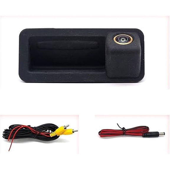 Applicable to CCD Car Rear View Camera Trunk Handle Camera Waterproof Compatible For Ford Fiesta Hatch MK6 MK7 MK7.5 2008~2019 And Fiesta ST 2013~2017(Golden CAM)