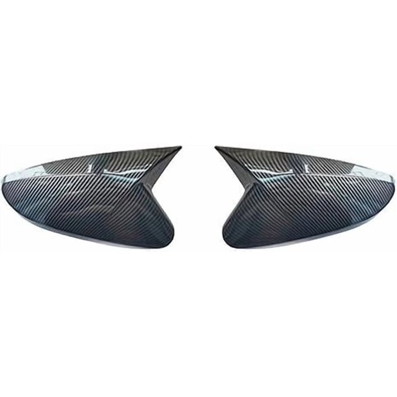 Applicable to Compatible For Hyundai Elantra Veloster Accent 2012-2016 Car Rearview Side Mirror Cover Wing Cap Exterior Door Sticker Case Trim Carbon(Bright black)