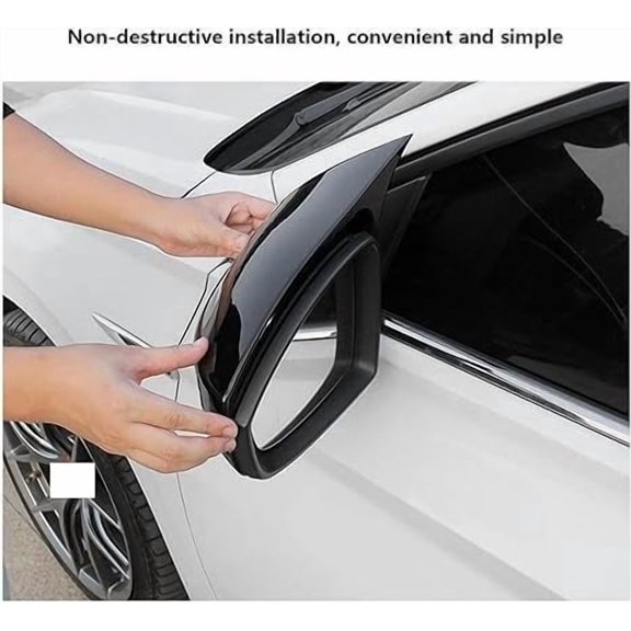 Applicable to Compatible For VW Scirocco MK3 2pcs Gloss Black Car Rear View Mirror Cover Caps Trim Shell Frame Compatible For Scirocco 3TH TSI TDI R 2009-2015(Glossy black)