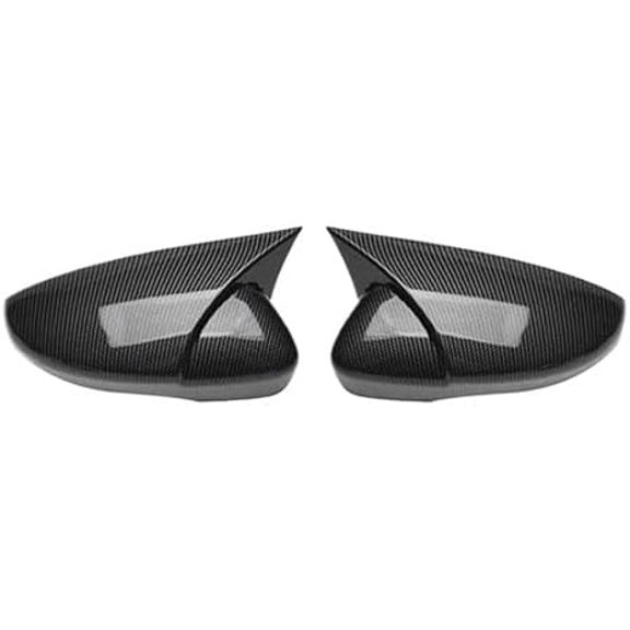 Applicable to Compatible For VW Scirocco MK3 2pcs Gloss Black Car Rear View Mirror Cover Caps Trim Shell Frame Compatible For Scirocco 3TH TSI TDI R 2009-2015(Glossy black)