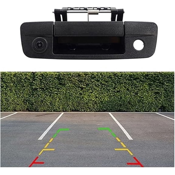 Applicable to HD Rear View Tailgate Handle Camera Compatible For . Ram 1500 2500 3500 2009-2011 2012 2017 Night Vision Waterproof Back Up Camera(Dynamic trajectory)
