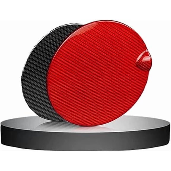 Applicable to Real Dry Carbon Fiber Compatible For Cooper MINI F55 F56 F57 Car Gas Tank Fuel Tank Cap Cover Accessories Side Skirt Modify automobile(Red Carbon)