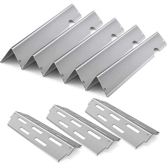 Applicable to Weber Genesis II 300 Series, ii 310, ii 330, ii S310, 66033, 66796, 66041, Gas Grill Stainless Steel Seasoning Stick Barbecue Accessories Flavorizer Bars(3+5)