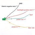 thumbnail image 1 of Applicable to jfqm 1Pc Fit for Mitsubishi Pajero V73 V93 Fit for Lancer Outlander ASX L200 Key Switch Fog Light Daytime Running Light DRL Switch Button (Color : Power), 1 of 4