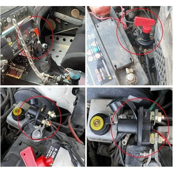 Applicable to jfqm 300A 12V 24V Red 2Key Cut Off Battery Main Kill Switch Vehicle Car Modify Isolator Disconnector Fit for Car Truck Boat Auto Power Switch (Color : 2 Hole M10)