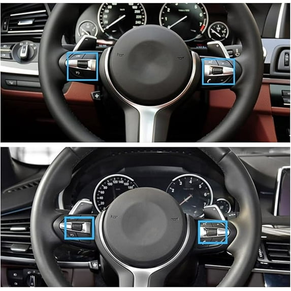 Applicable to jfqm Car M Sport Steering Wheel Button Knob Motorsport Version Fit for BMW 1 3 4 5 6 X3 X4 X5 X6 Series F10 F11 F30 F06 F25 61317849411 (Color : M Series Left)