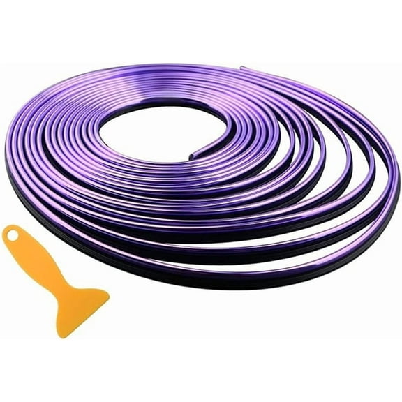 Applicable to jfqm Fit for Car Interior Trim Strips Car Gap Fillers Automobile Molding Line Decorative Accessories DIY Flexible Strip Garnish (Color : Purple Size : 10M)