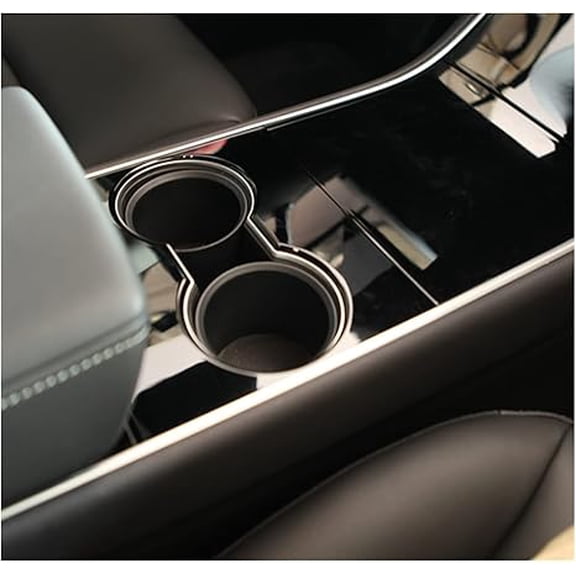 Applicable to jfqm Water Cup Holder Fit for Tesla Model 3 Fit for Model Y Adapter Center Console Cup Holder Limiter ABS Anti-Bump Anti-Sprinkling (Color : Black 1pc)