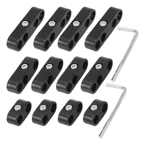 Applicable to 12 Spark Plug Wire Separators Holder Black For 7mm 8mm