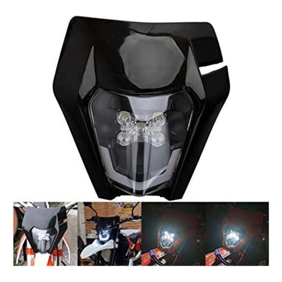 Applicable to 12v Headlight for KTM Motorcycle, 5-Ball Headlight with Black Housing