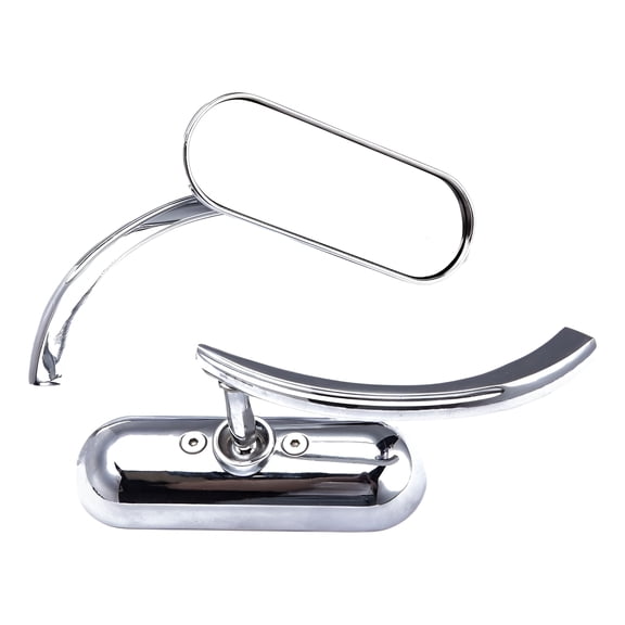 Applicable to 2 Silver Mirrors For Harley Davidson Dyna Softail