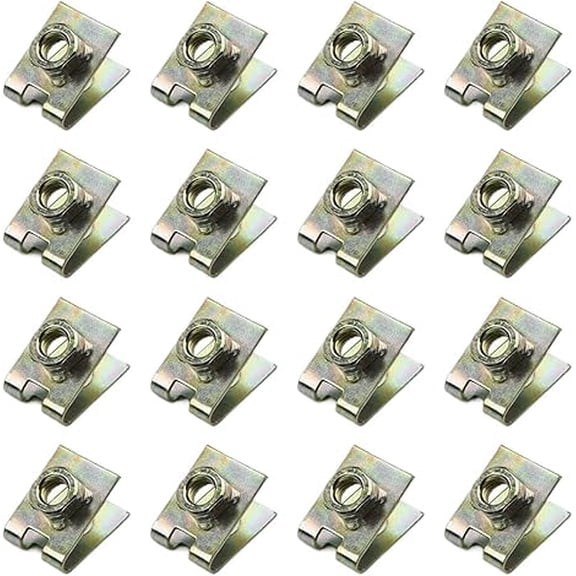 Applicable to 20Pcs Car U-Clip Metal Fastener U Shape Clamps Speed Nuts Fastener Rivet M6 for Auto Panel for mudguard Clip M6