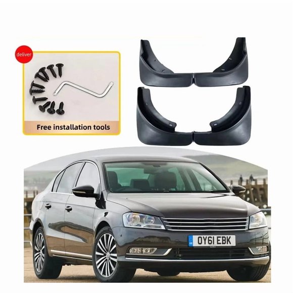 Applicable to 4 PCS Car Mudguards For Volkswagen VW Passat B7 2011~2015 Anti-splash Mud Flaps Splash Guard Front Rear Fenders Car Accessories